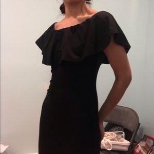 BODYCON MIDI DRESS (BLACK)